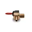 Fuel valve, 90 degree, 1/4" NPT x 1/4" barb, Viton seal