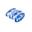 Patch, Heat Transfer, 4/PK Wht MP on Blue 10cm x 5cm  