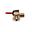 Fuel valve, 90 degree, 1/4" NPT x 1/4" barb, Viton seal