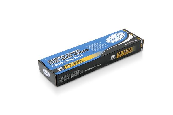 Wheel Weights, Steel, Black, 360-1/4oz Segments